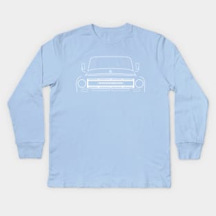 International Harvester IH Travelette / Travelall 1960s classic truck white outline graphic Kids Long Sleeve T-Shirt